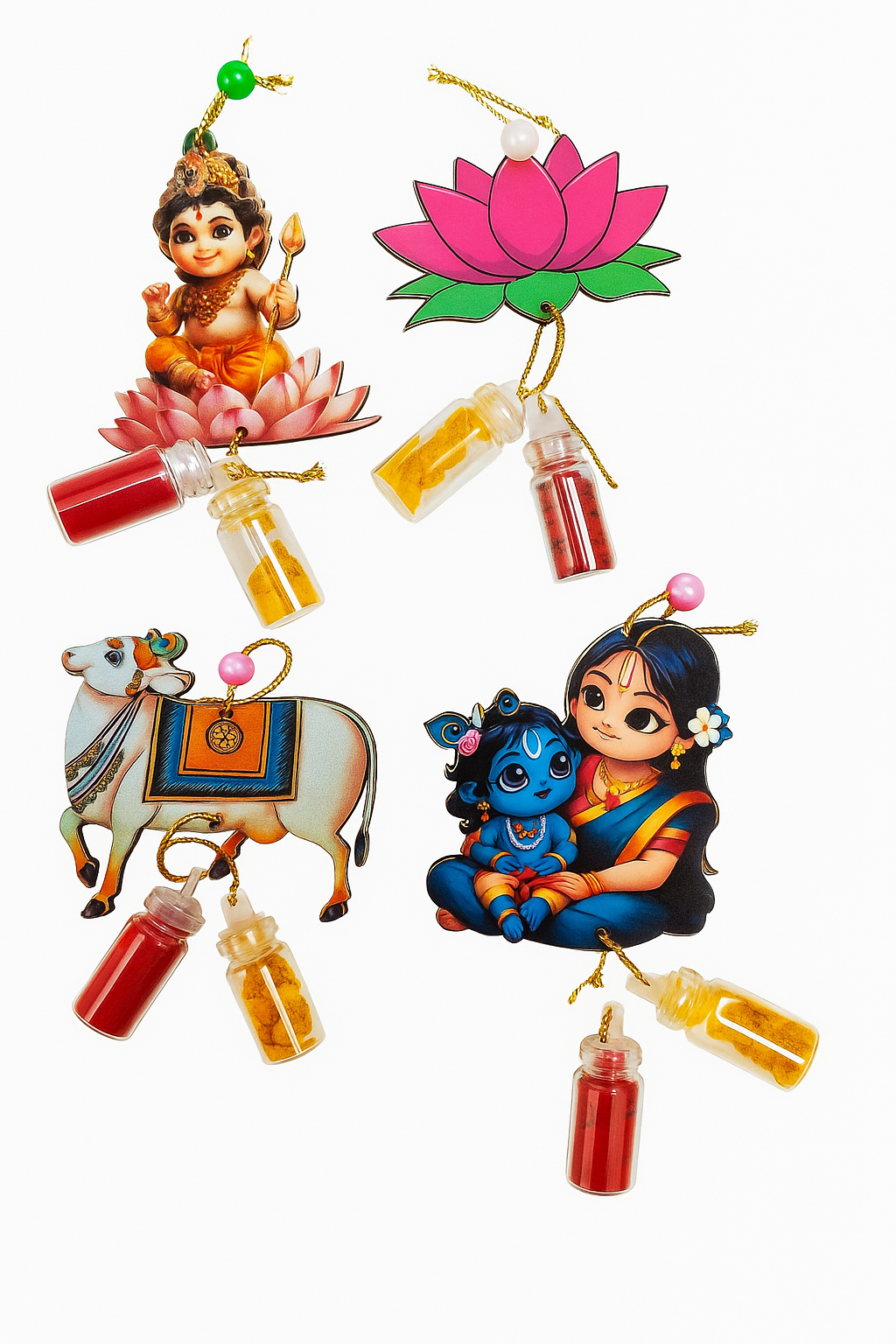 HALDI KUMKUM Packets Assorted Figurines Pack of 10