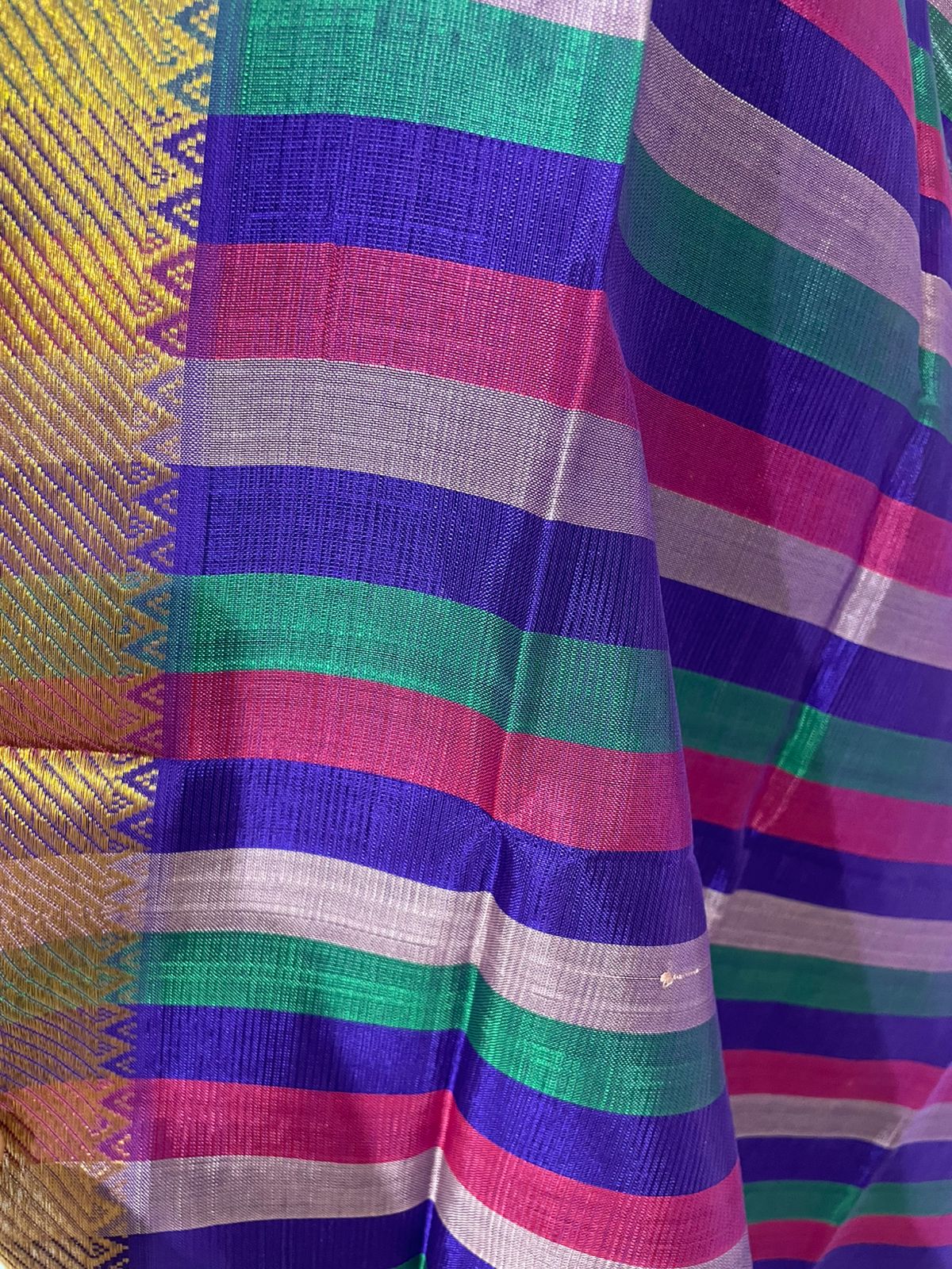 Mangalagiri silk unstitched 3 pc dress material