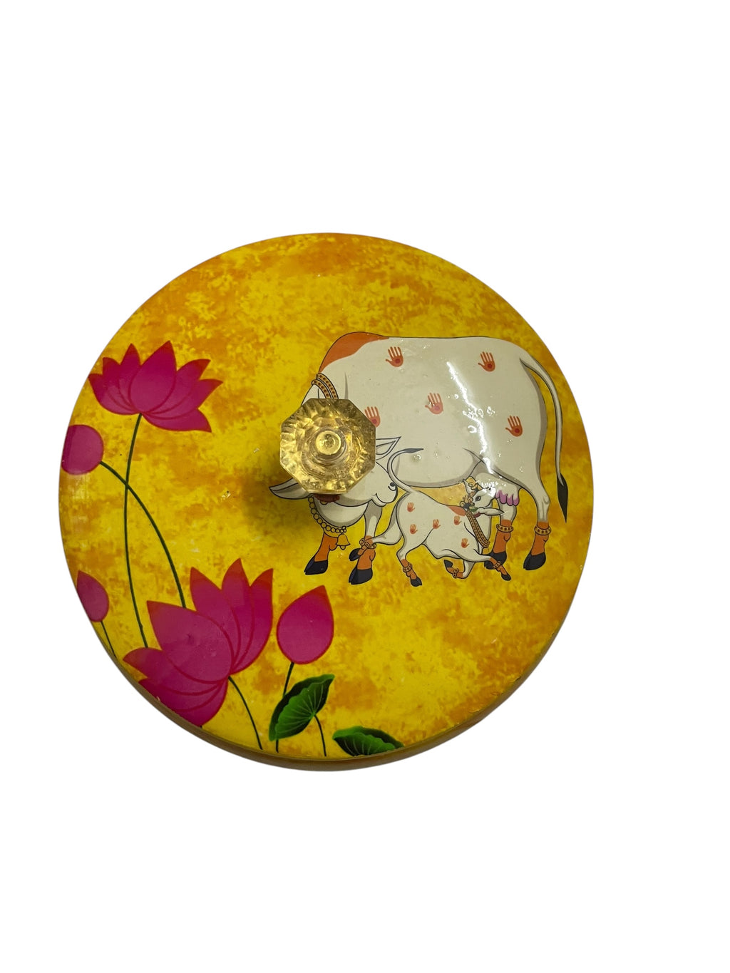 Pichwai design dry fruit jar for Return gifting and personal use