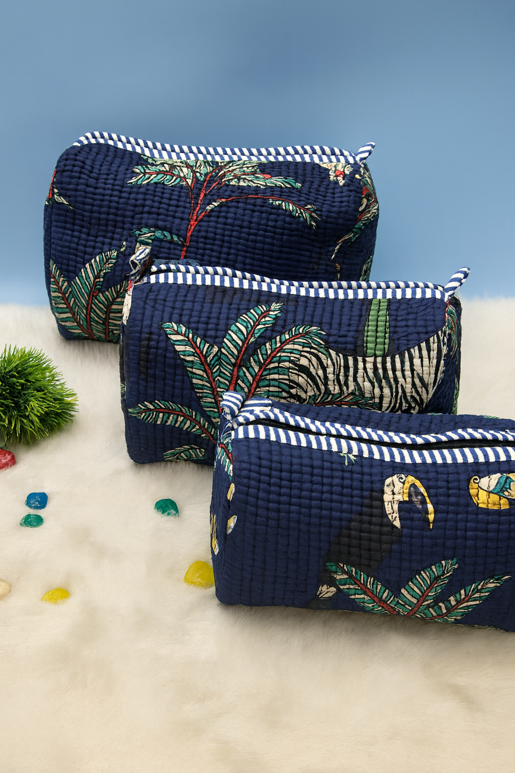 Bagru print handpurse combo in yellow