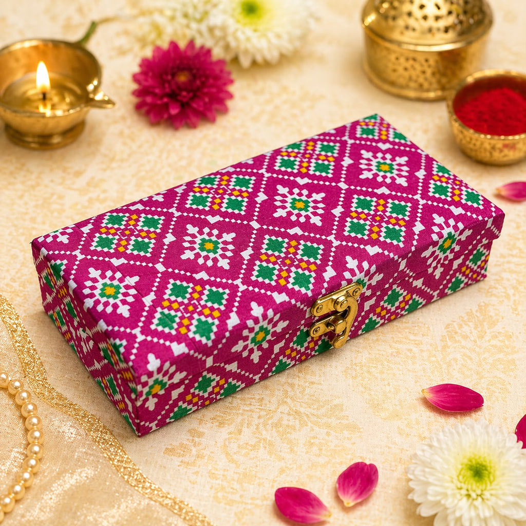 Patola Design Shagun Box for Traditional Gifting