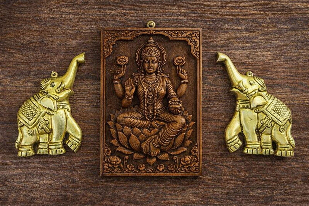 Pure brass elephant wall hanging