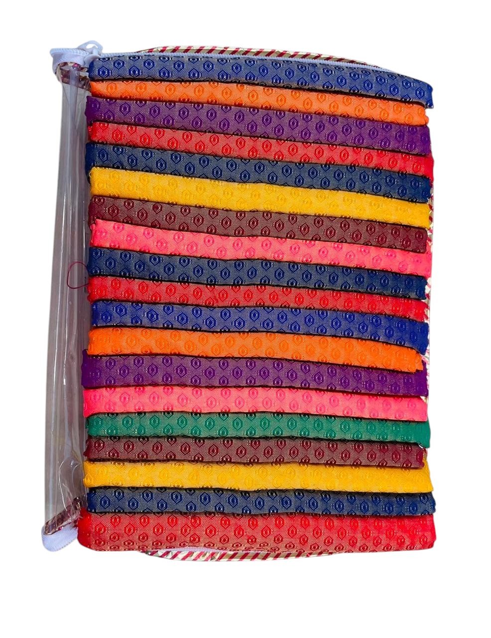 Premium Jacquard Weave Blouse Pieces Pack of 5 | Assorted Multicolour Ethnic Blouse Fabric
