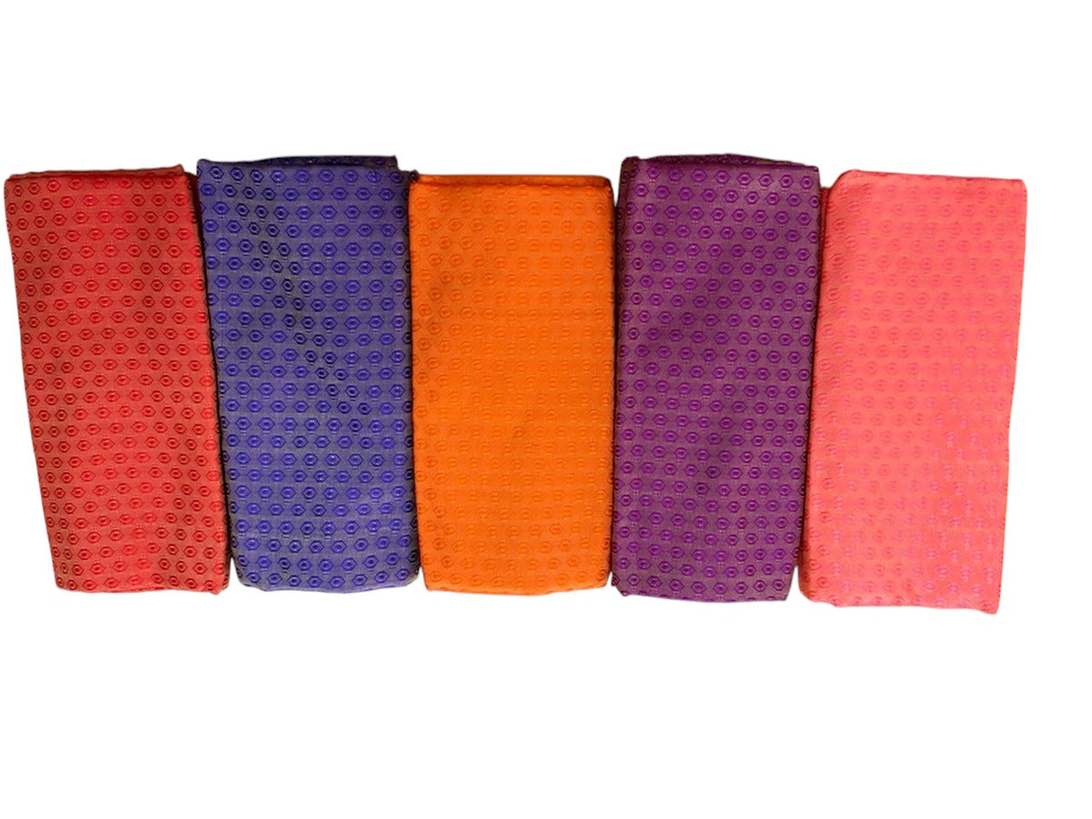 Premium Jacquard Weave Blouse Pieces Pack of 5 | Assorted Multicolour Ethnic Blouse Fabric