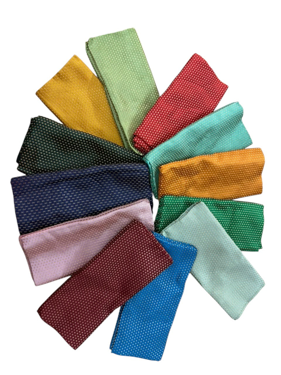 Raw Silk Blouse Pieces with Golden Buti Work – Pack of 5 Assorted Colours
