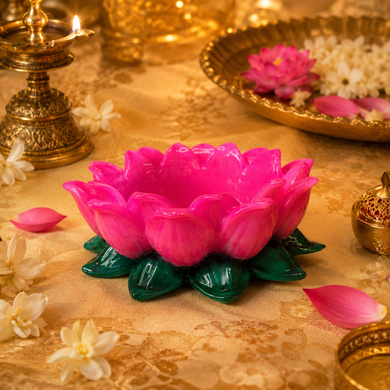 Marble Lotus Petam for Goddess Lakshmi