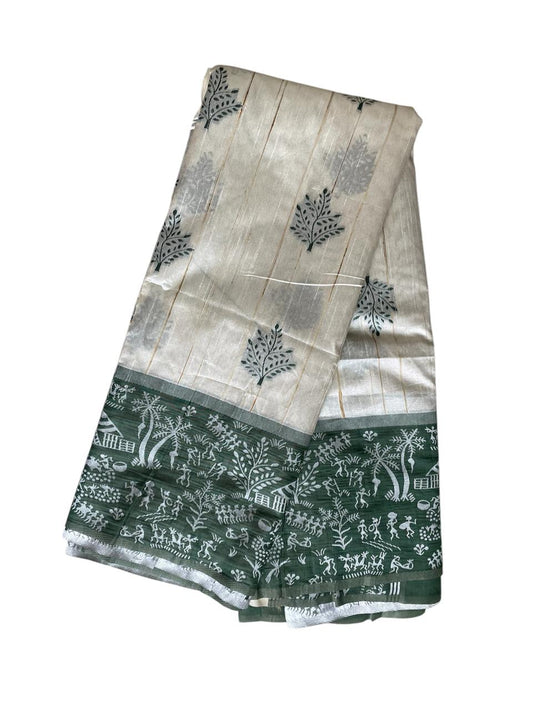Sugarcane silk saree
