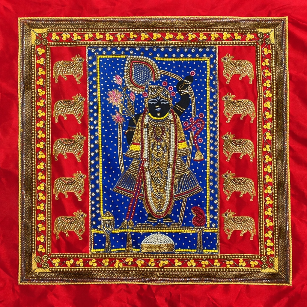 Shrinath Ji Wall Art with LED Lighting