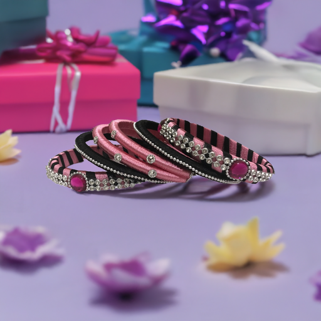 Silkk Thread Bangles (Set of 6)
