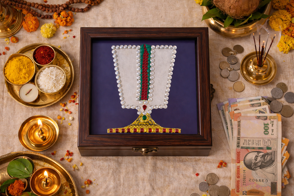 Tanjore Art Storage Box in Tirunamam Design