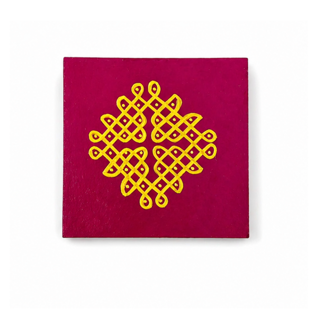 Handmade Wooden Chowki 5x5 Inch – Traditional Pooja Chowki & Return Gift (Assorted Designs)