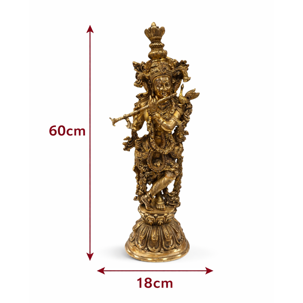 Krishna brass idol for pooja room and return gifts India