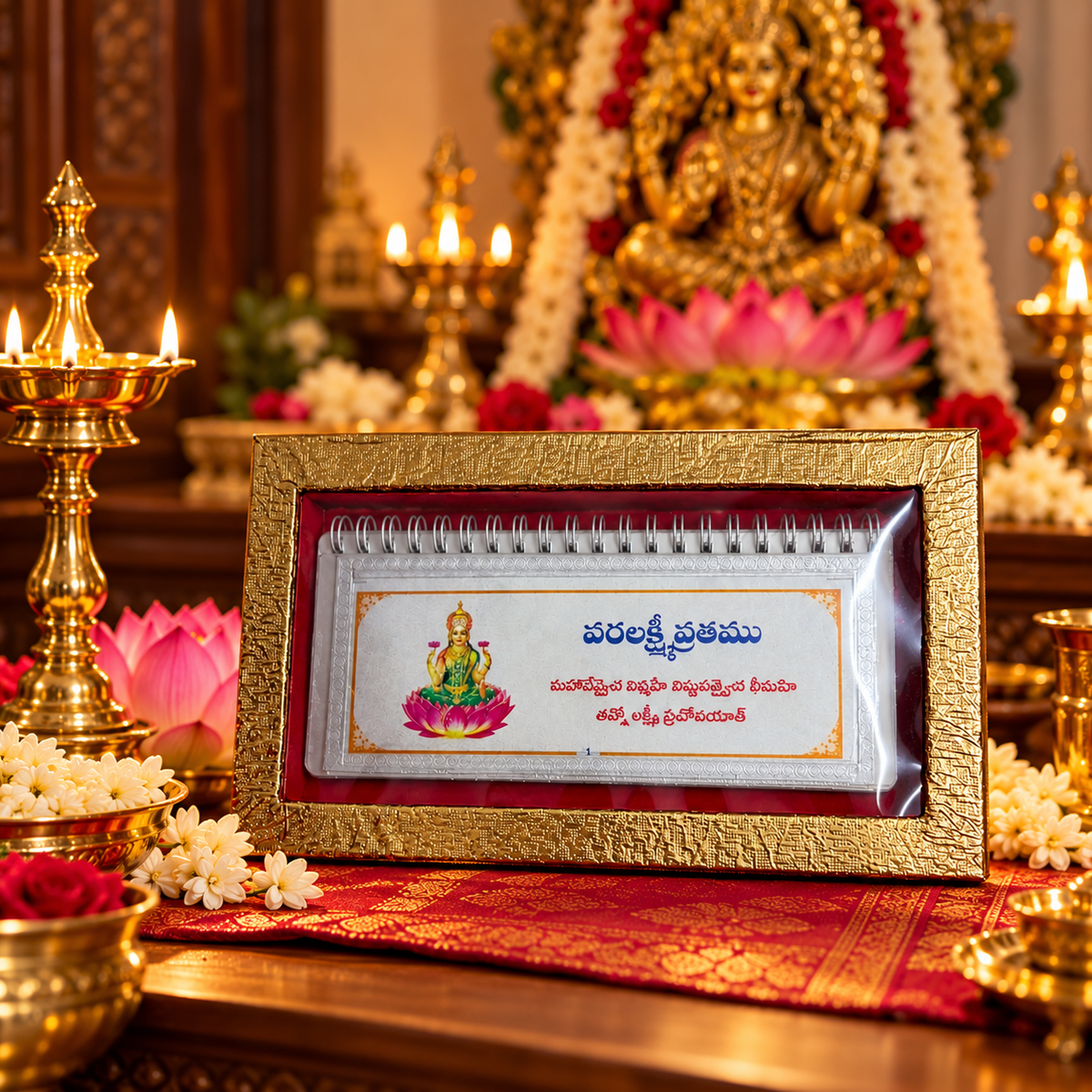 Varalakshmi Vratham Book in Silver Foil