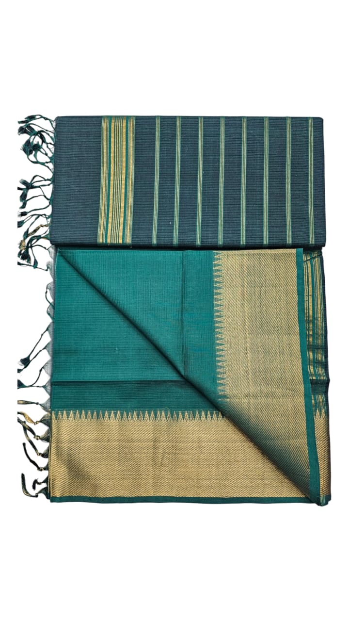 Mangalagiri cotton saree with banarasi borders