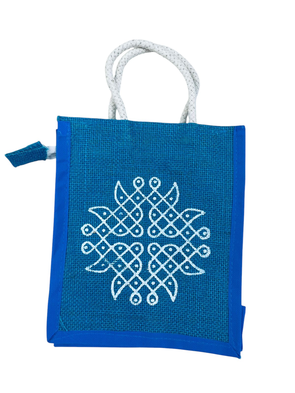 Kolam Design Jute Bags(Pack of 5)