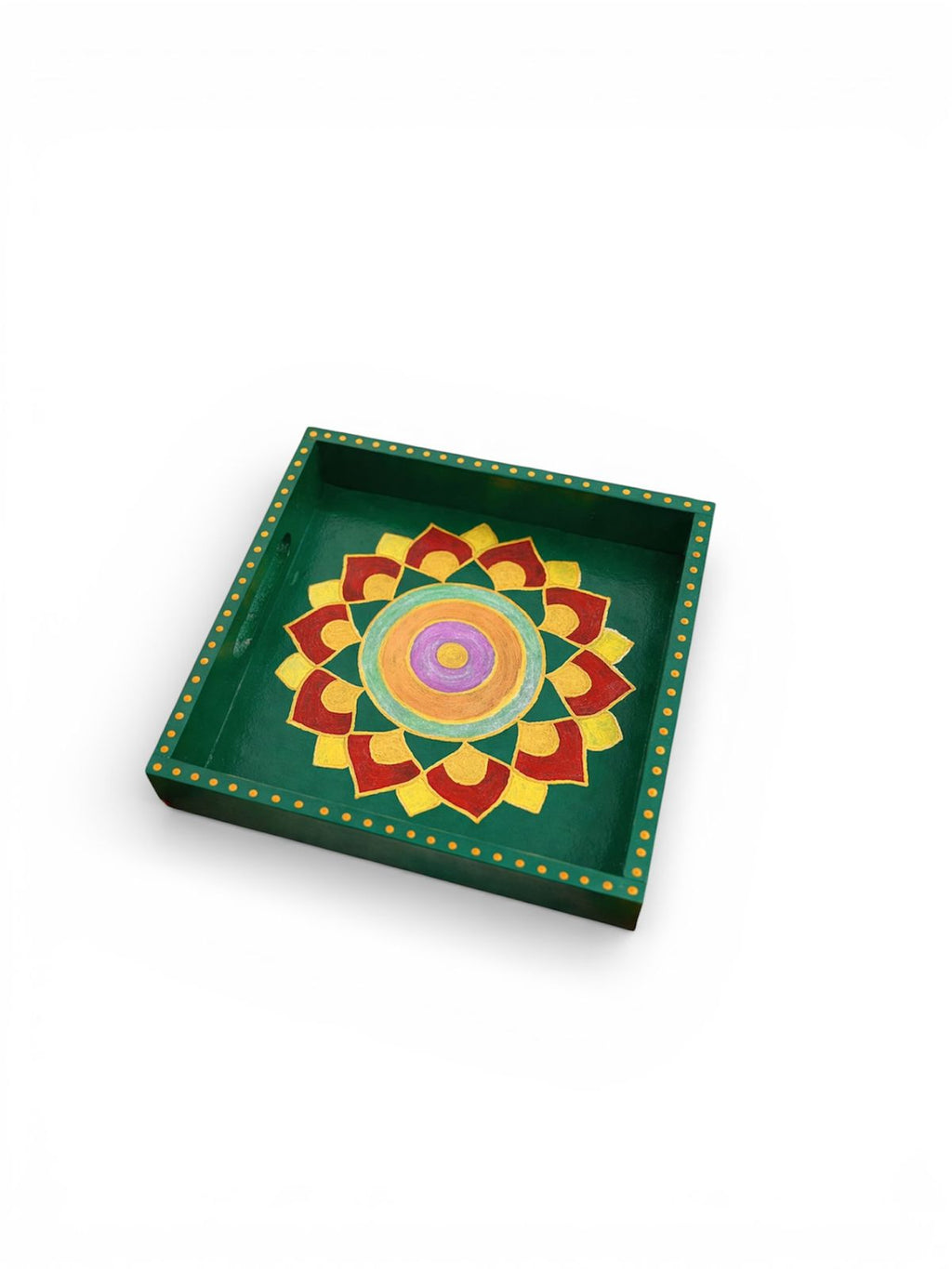 Traditional Wooden Thamboolam Tray – Hand Painted