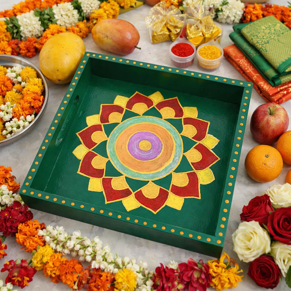 seemantham return gifts thamboolam tray