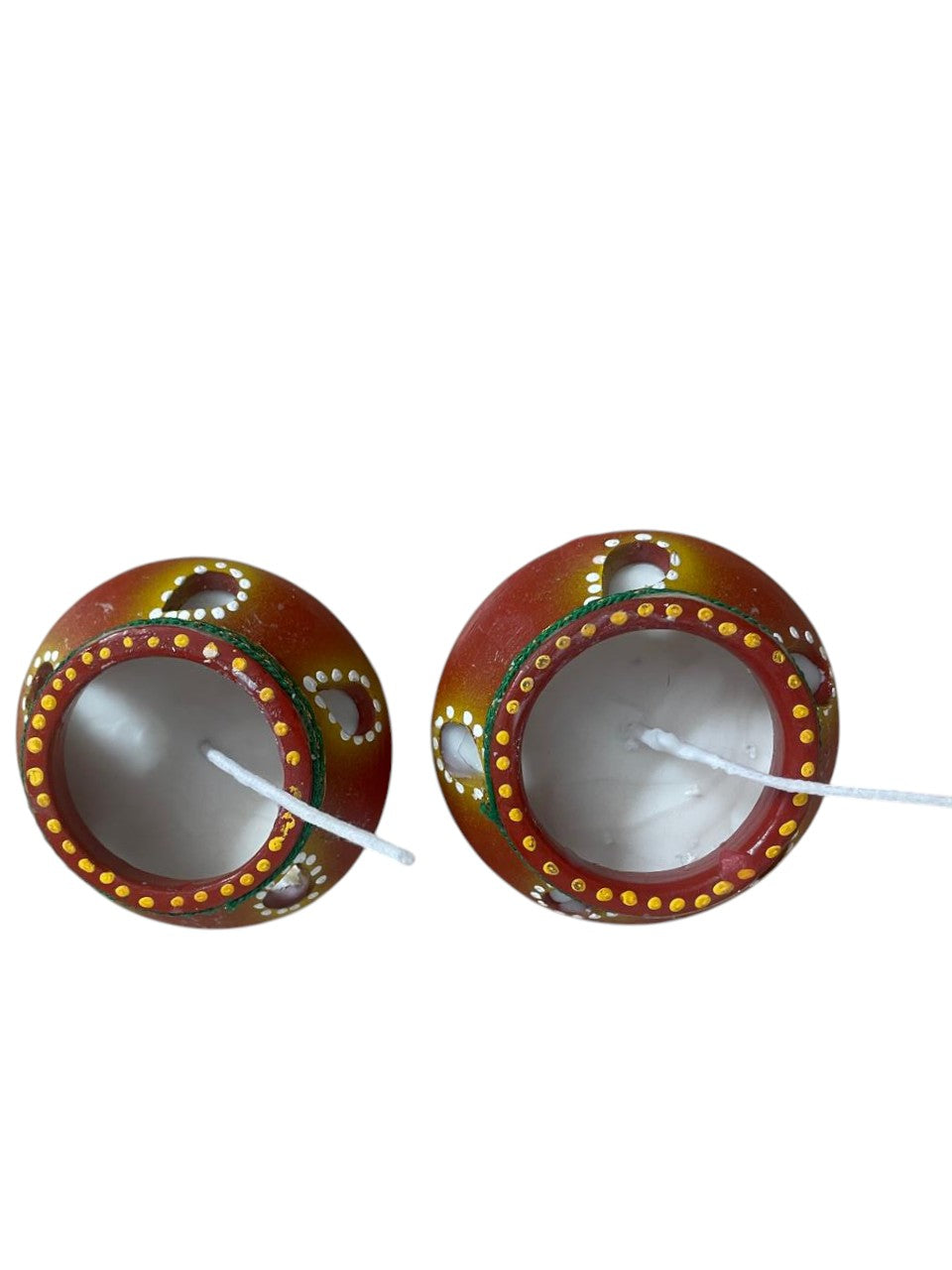 Decorative Terracota candles -pair