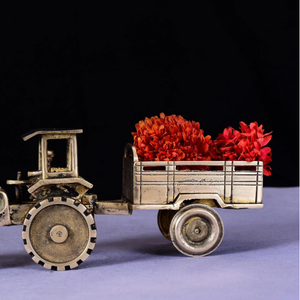 Vintage tractor brass model for unique gift and collectible India