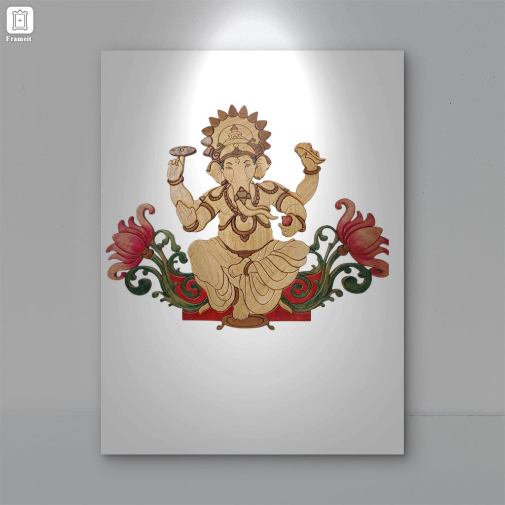Lord Ganesh Wooden Wall Decor