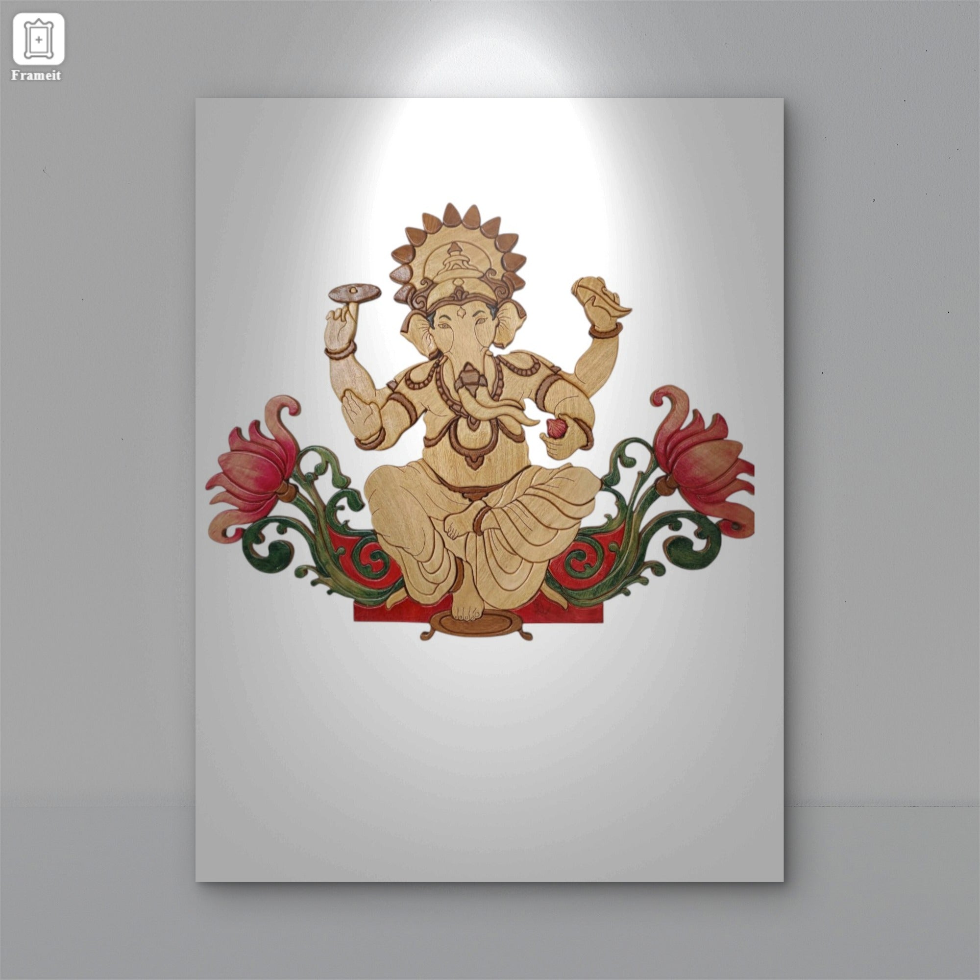 Lord Ganesh Wooden Wall Decor