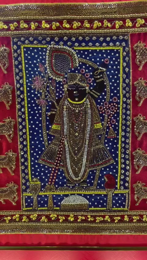 Shrinath Ji Wall Art with LED Lighting