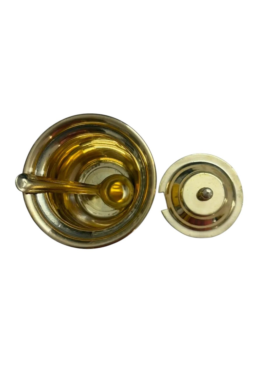 Brass Ghee Pot with Spoon | Premium Brass Tableware – Kria Arts